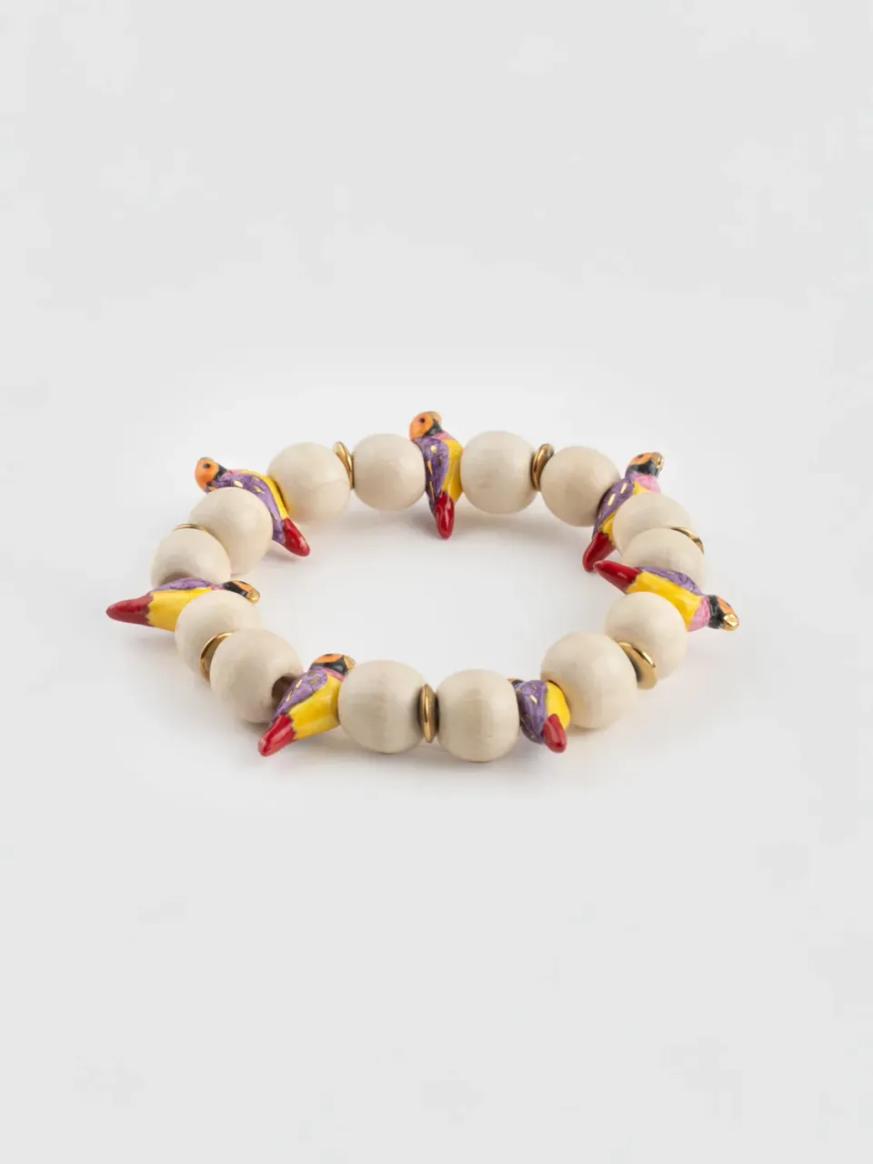 Nach Bijoux diamant de Gould bracelet porcelaine colore elastique