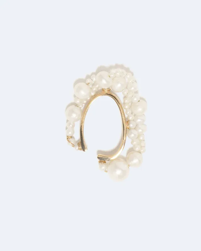 Completedworks Nimbus ear cuff perle vermeil or
