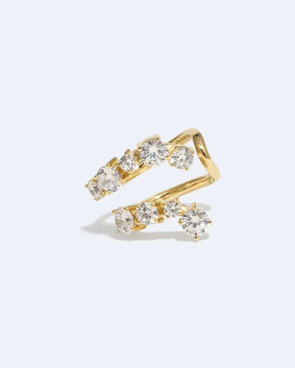 Completedworks Myth bague zirconia vermeil taille L
