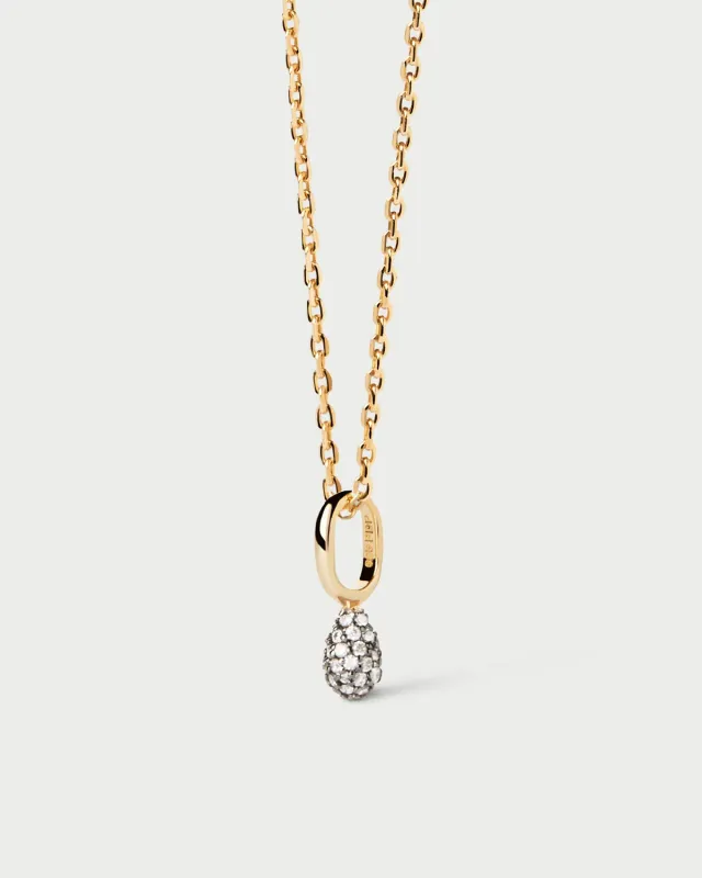PDPAOLA Pavé Lava collier plaqué or pavé zirconia