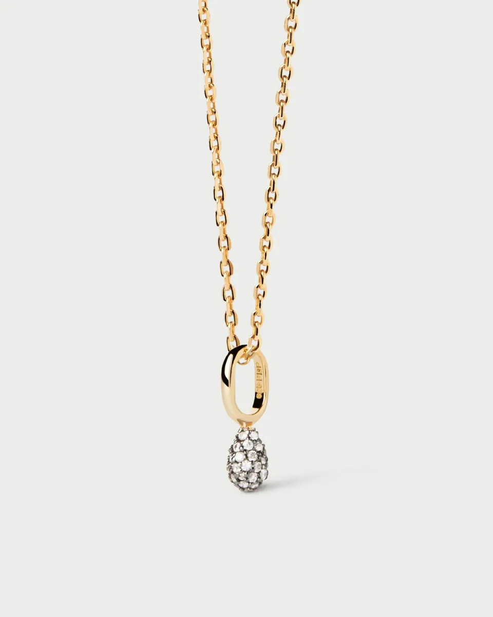 PDPAOLA Pavé Lava collier plaqué or pavé zirconia