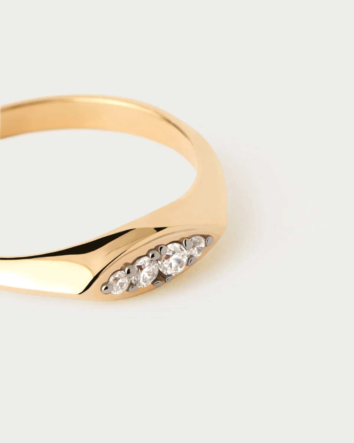 PDPAOLA Gala bague argent zirconia blanc