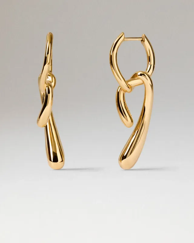 PDPAOLA Twist boucles d'oreilles torsadées longues