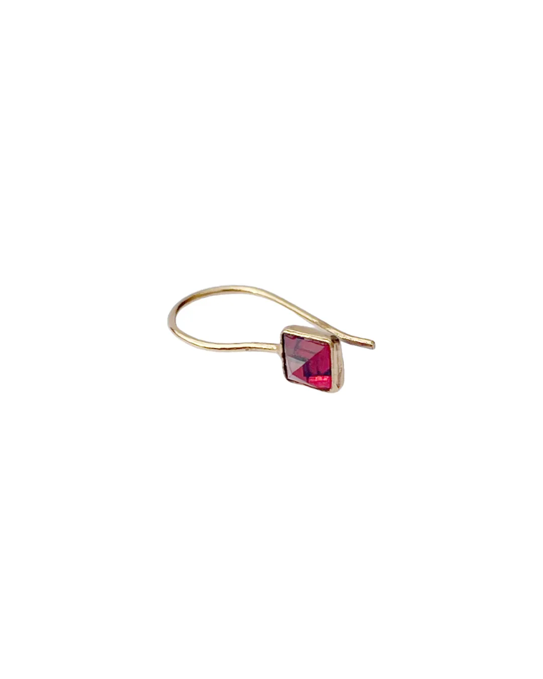 Le Fourbi de Capucine LF13A boucles d'oreilles grenat 1,5 cm