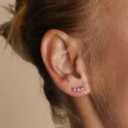 Astrid & Miyu Opal Climber boucles montantes argent opale