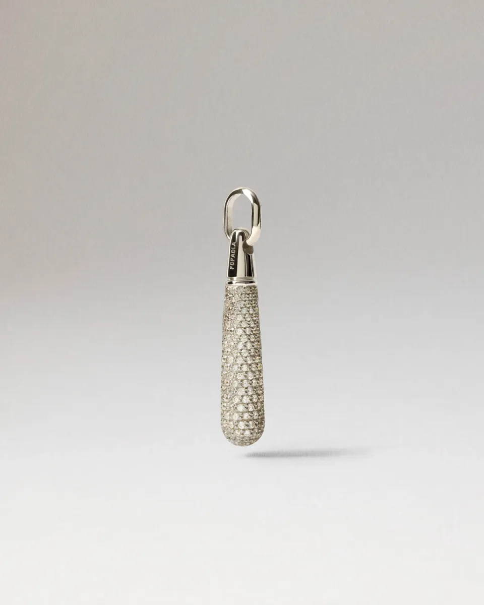 PDPAOLA Pavé Large Drop pendentif zirconia 35 mm