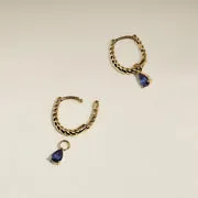Astrid & Miyu Sapphire September charm oreille saphir