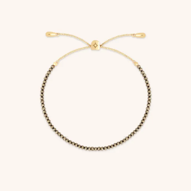 Astrid & Miyu Ironstone bracelet perles or 9 carats