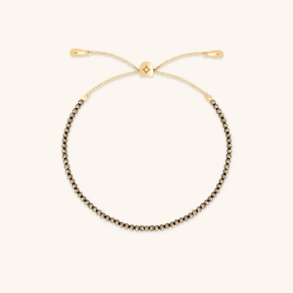 Astrid & Miyu Ironstone bracelet perles or 9 carats