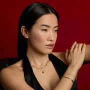Astrid & Miyu Love breloque or blanc 9 carats