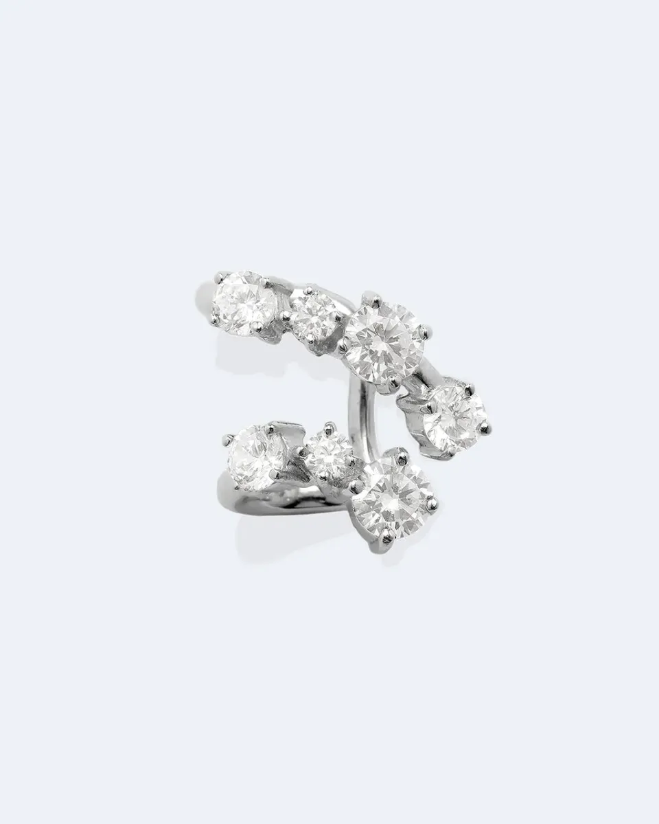 Completedworks Horizons II ear cuff argent zirconia