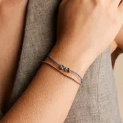 Astrid & Miyu Click Charm initiale G or blanc