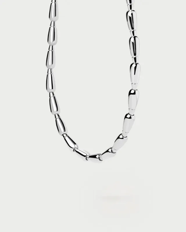 PDPAOLA Gigi collier argent 44,5 cm maille large