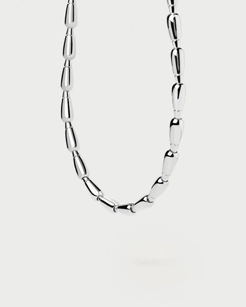 PDPAOLA Gigi collier argent 44,5 cm maille large