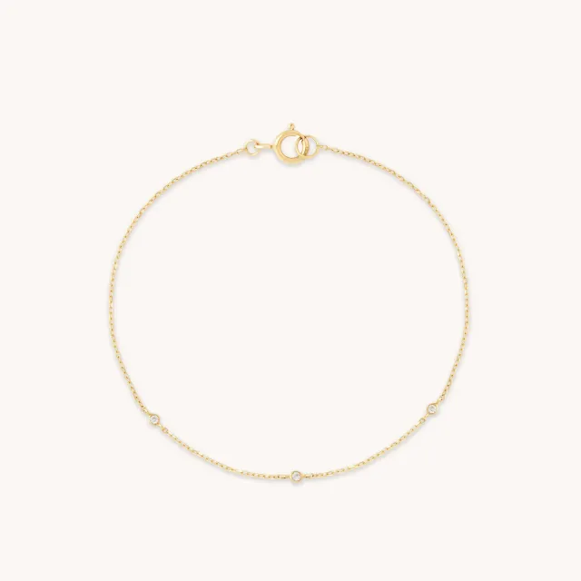 Astrid & Miyu Topaz Charm bracelet topaze or massif