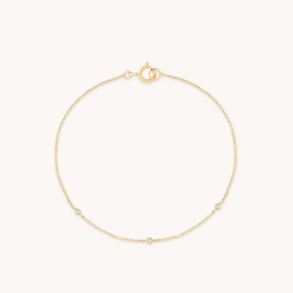 Astrid & Miyu Topaz Charm bracelet topaze or massif