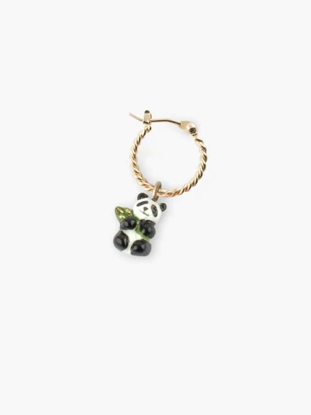 Nach Bijoux mini créole panda boucle d’oreille unité porcelaine