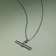 Astrid & Miyu Hardware T-Bar collier argent