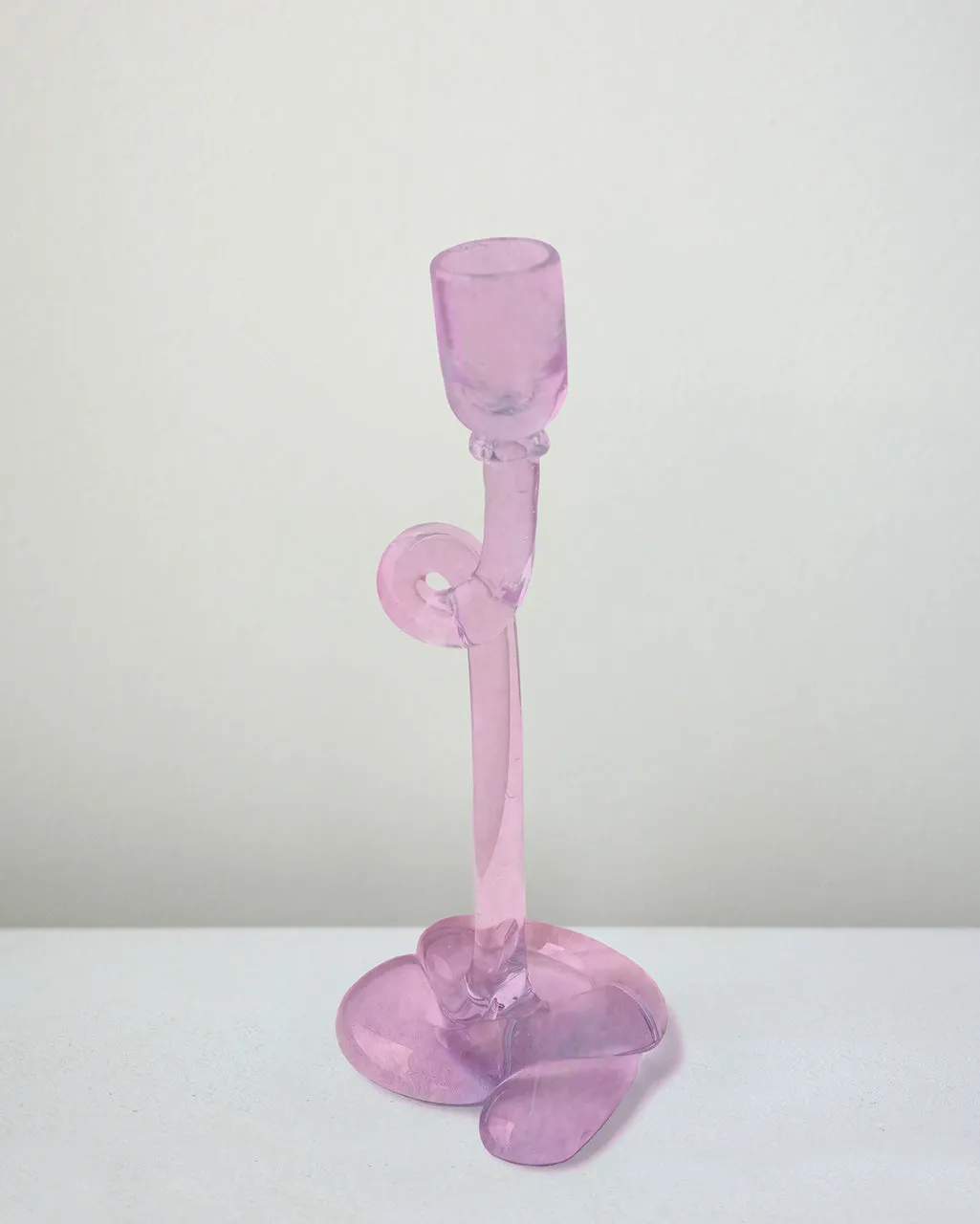 Completedworks Thaw bougeoir verre recyclé rose