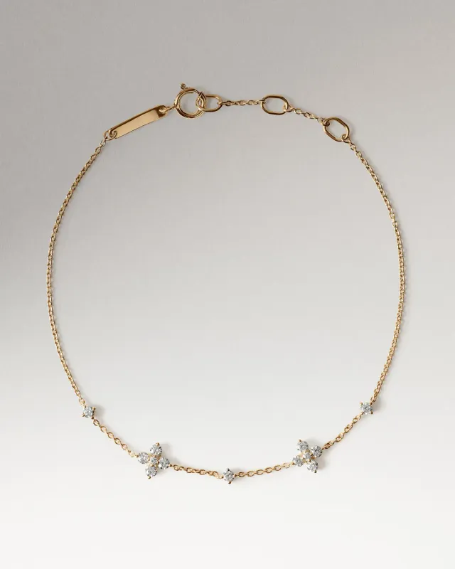 PDPAOLA Maggie Bloom bracelet or jaune diamants