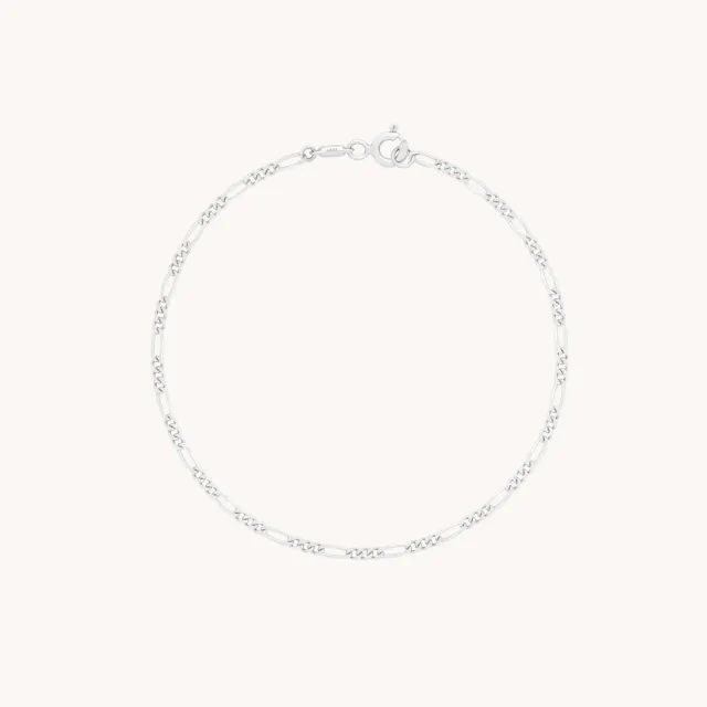 Astrid & Miyu Soho Chain bracelet or blanc massif