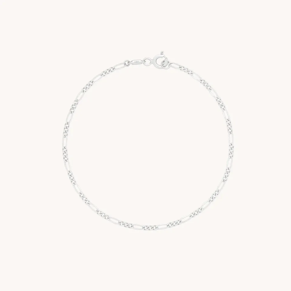Astrid & Miyu Soho Chain bracelet or blanc massif