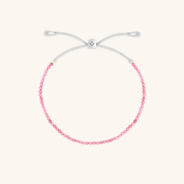 Astrid & Miyu October Tourmaline bracelet perles or blanc
