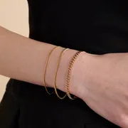 Astrid & Miyu Essential bracelet gourmette doré maillons
