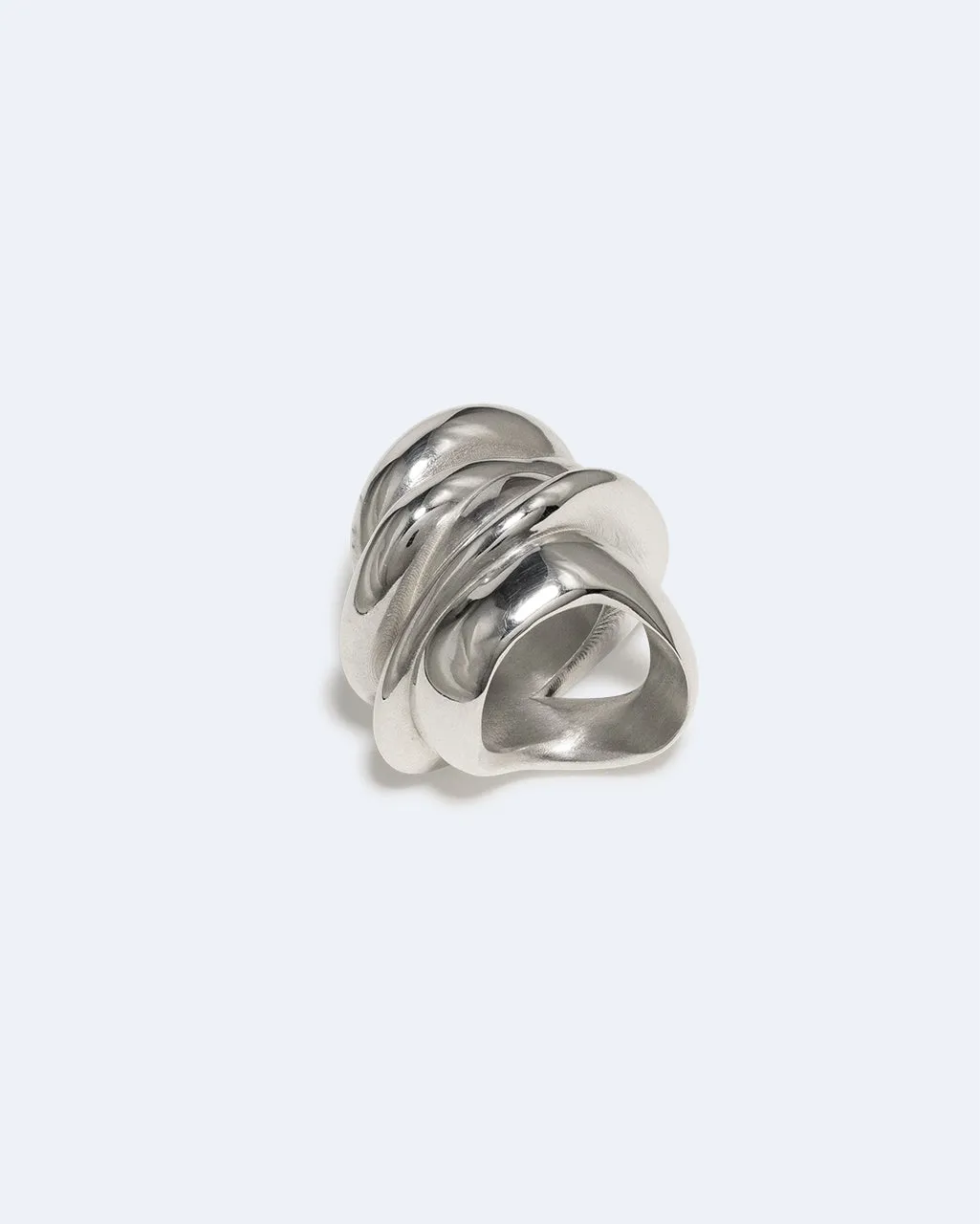 Completedworks Off-World bague plaqué platine sculptée