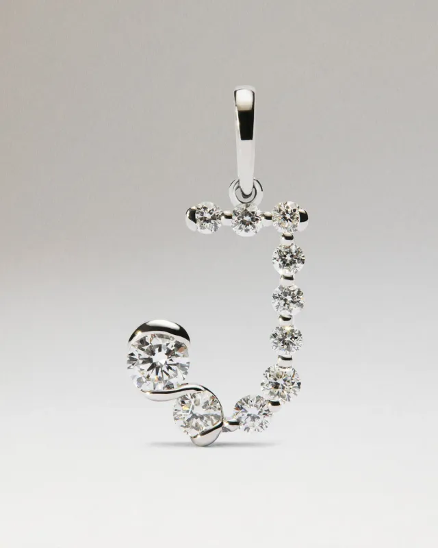 PDPAOLA Diamonds pendentif initiale J or blanc diamants