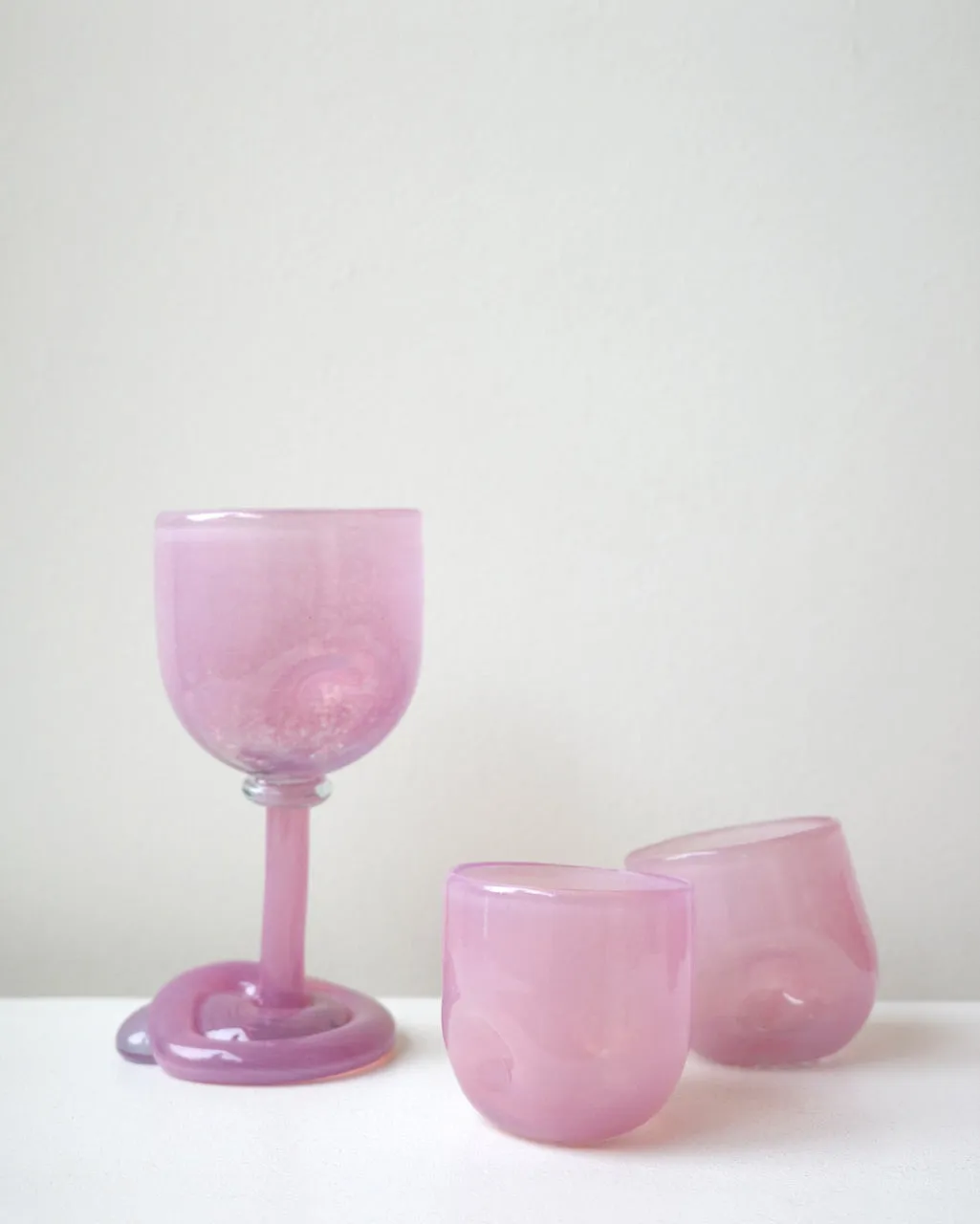 Completedworks Thaw lot de 2 verres rose verre recyclé