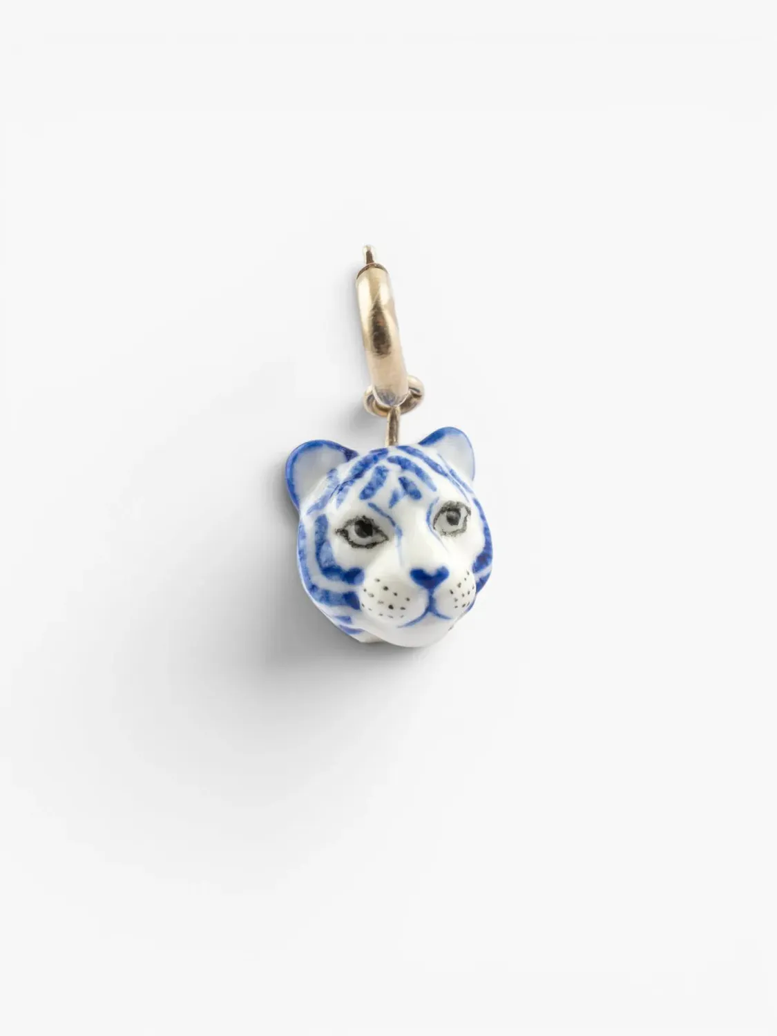 Nach Bijoux charm tigre bleu et blanc porcelaine