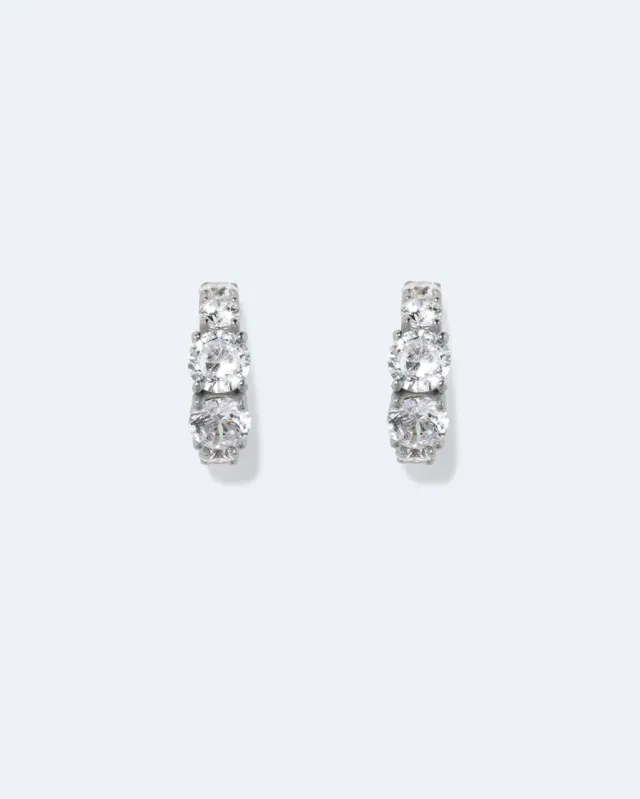 Completedworks Bright Hours créoles zircon argent