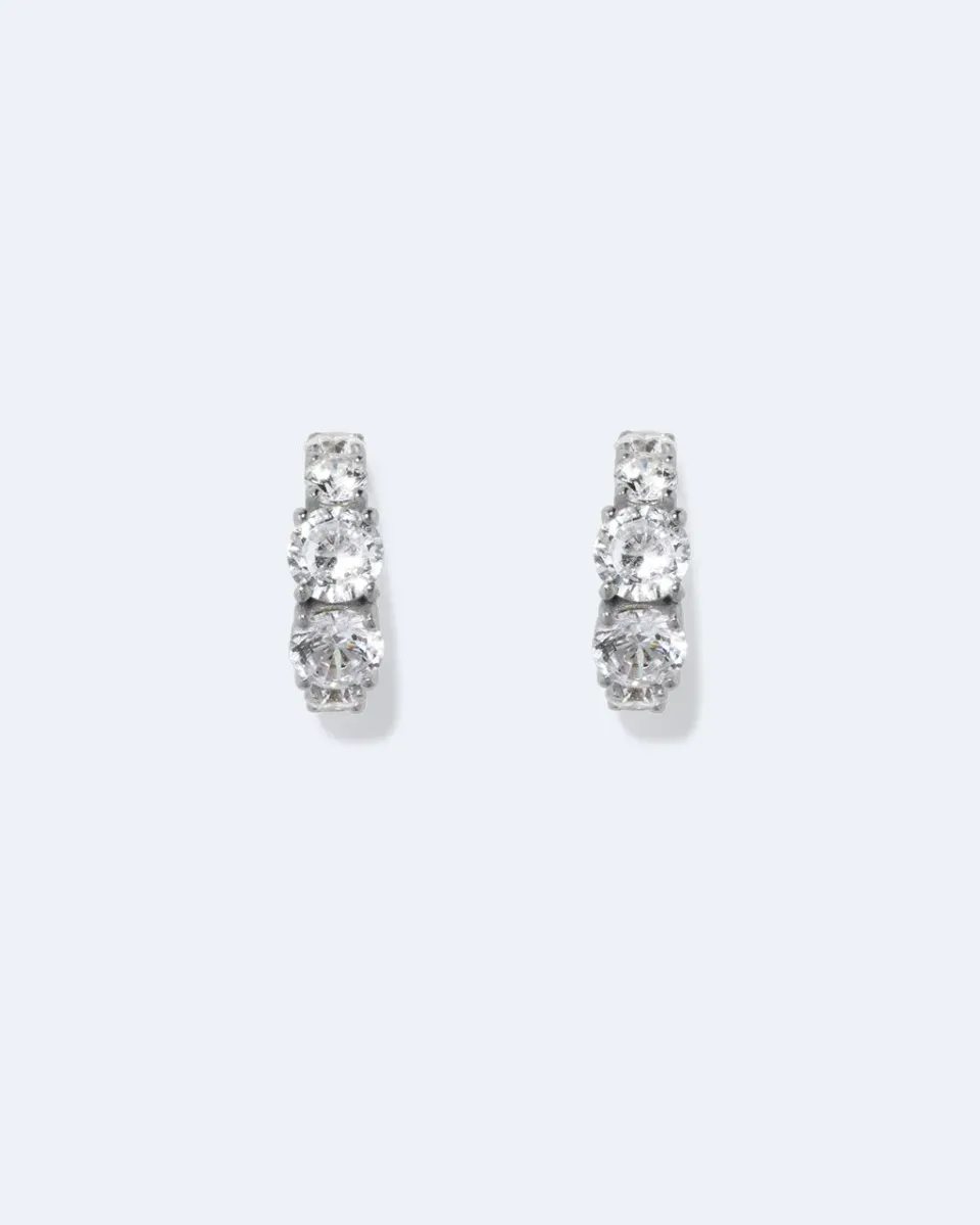Completedworks Bright Hours créoles zircon argent