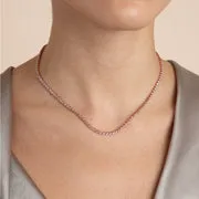 Astrid & Miyu Gleam Tennis collier or rose