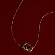 Astrid & Miyu Orbit Crystal Pendant collier or cristal