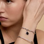 Astrid & Miyu Pavé Chain Link bracelet argent