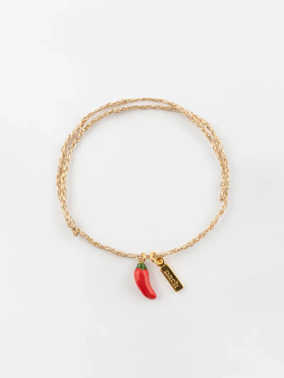 Nach Bijoux Lucky You bracelet piment cordon porcelaine