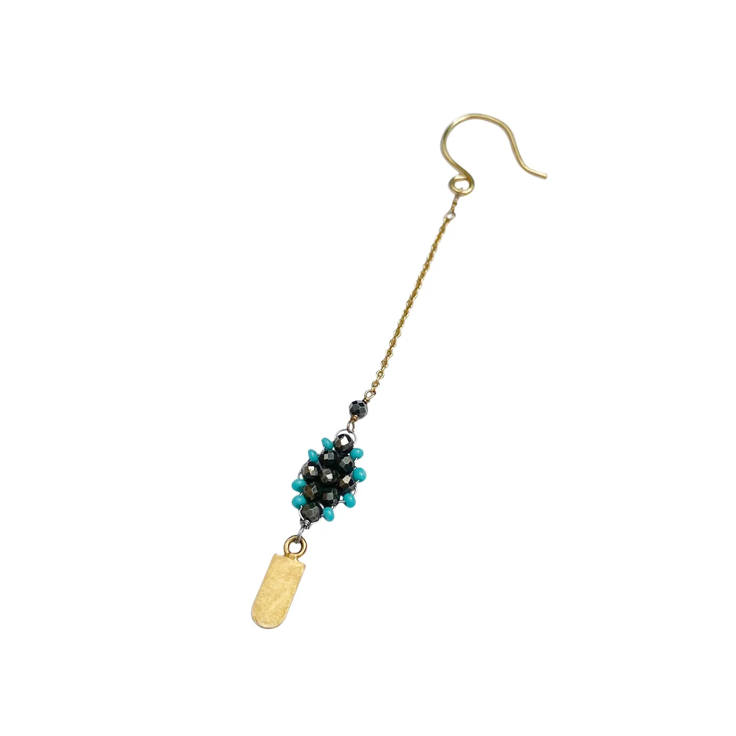 Le Fourbi de Capucine FDC146 boucles d'oreilles pyrite dorée