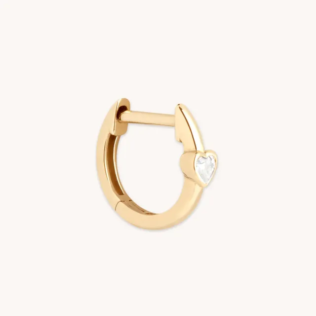 Astrid & Miyu Heart Topaz piercing or jaune coeur topaze