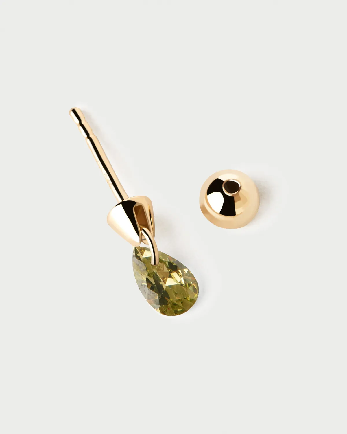 PDPAOLA Green Lily mono-boucle zircon vert olive