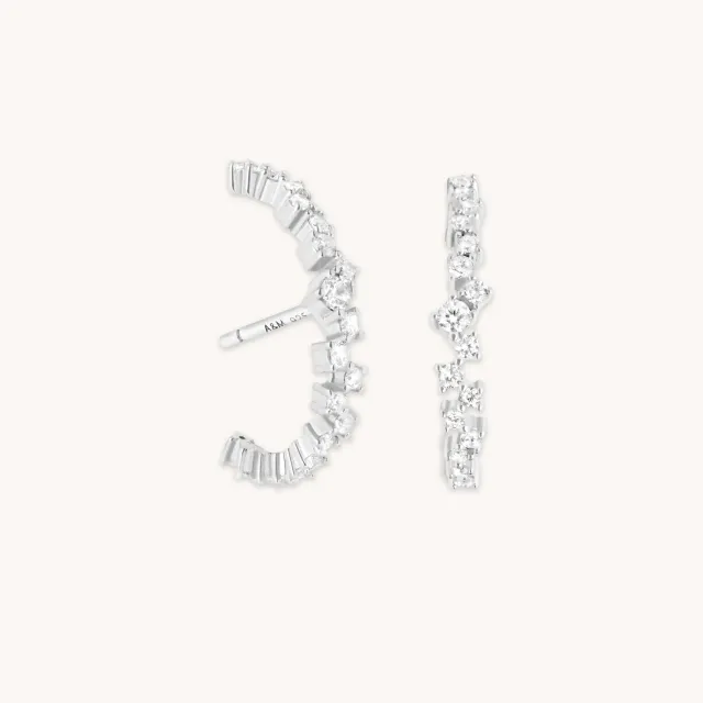 Astrid & Miyu Orbit boucles d'oreilles cristal argenté