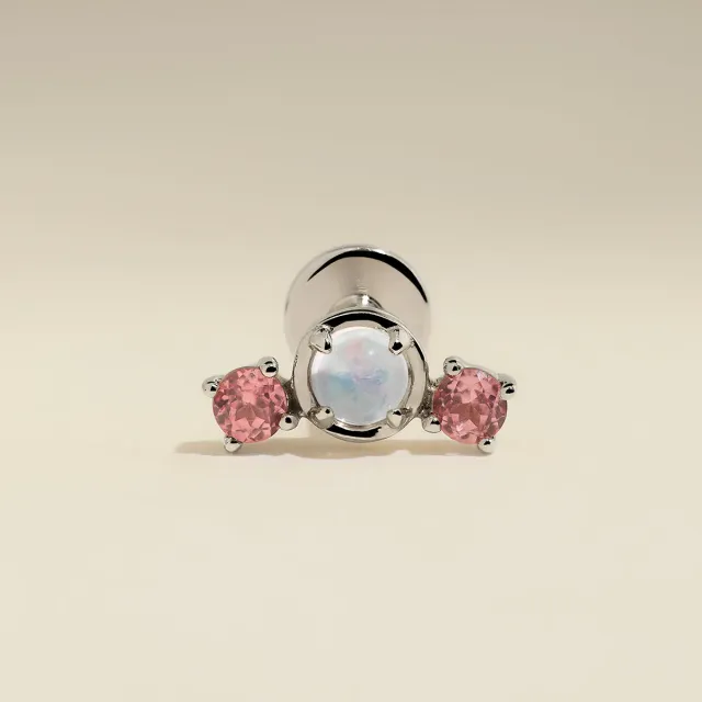 Astrid & Miyu Cluster piercing or blanc pierre de lune