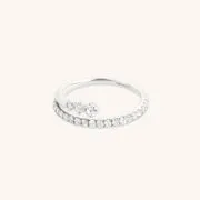 Astrid & Miyu Diamond Eternity Milestone bague or blanc diamant