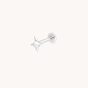 Astrid & Miyu Star Ear Chain boucle or blanc massif étoile
