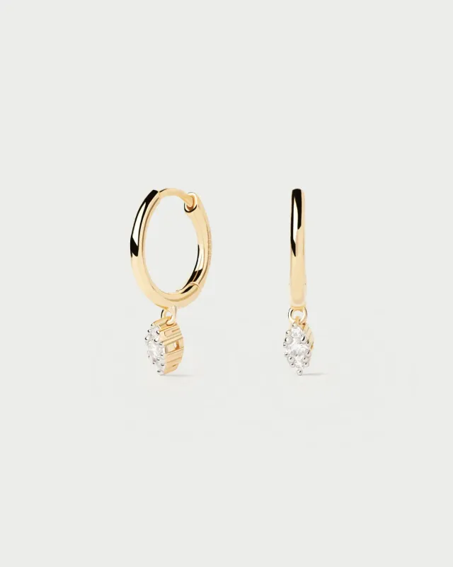 PDPAOLA Emi créoles or diamants 0.08 ct