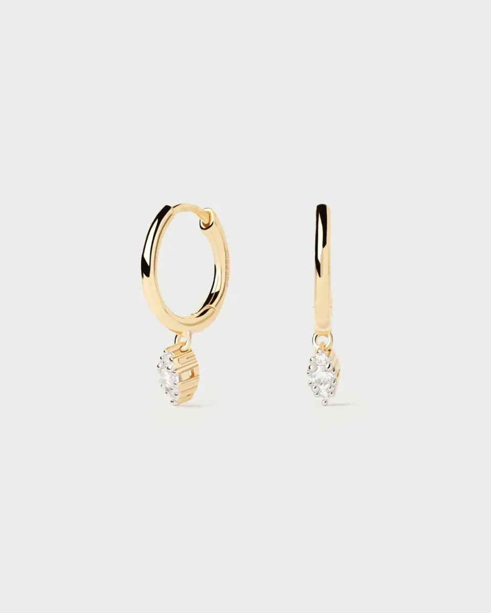 PDPAOLA Emi créoles or diamants 0.08 ct