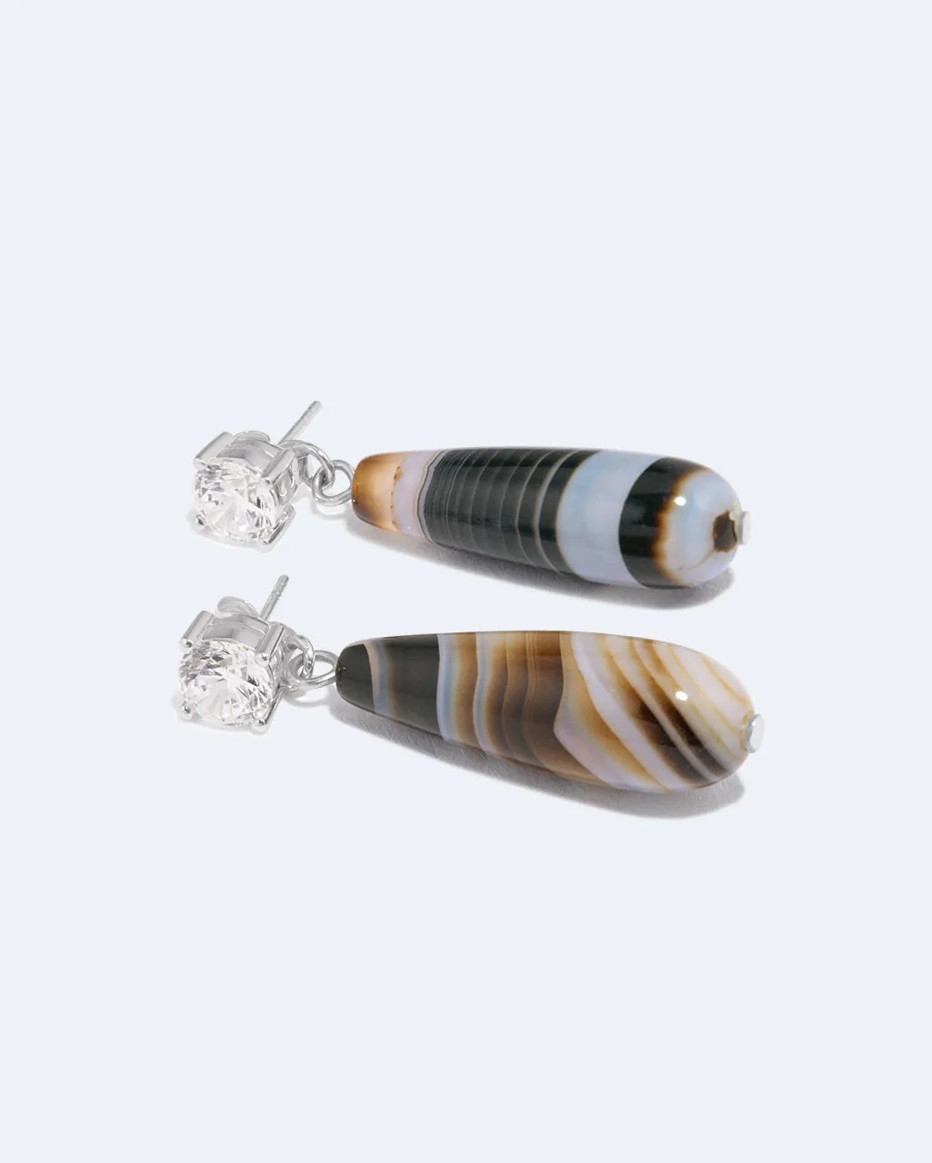 Completedworks Trace Infinite boucles agate zirconia argent