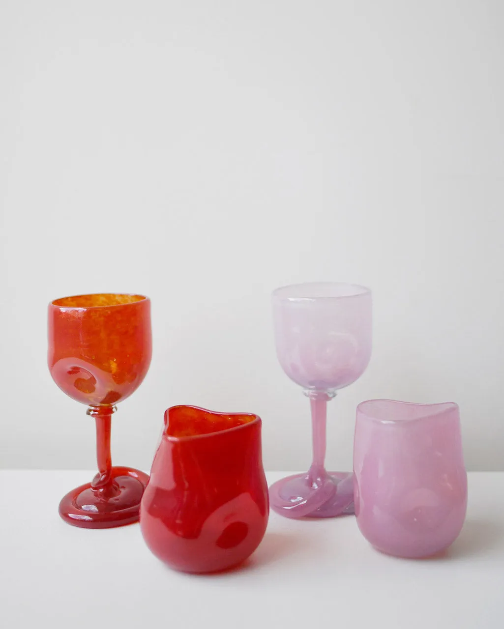Completedworks Thaw lot 4 verres multicolore rose magenta