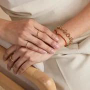 Astrid & Miyu Carnelian July bracelet perles or massif